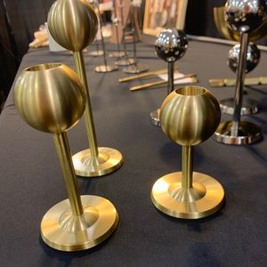 Candle set minimalist modern decor gold bronze craftsmanship